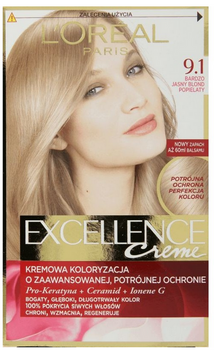 L'Oreal Paris Excellence Creme Farba do włosów  9.1 Bardzo Jasny Blond Popielaty