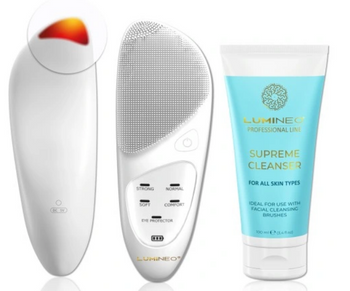 Lumineo Gesichtsbürste SONIC White + Gel für alle Hauttypen