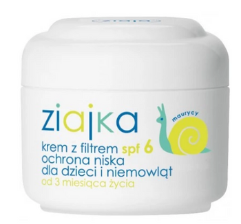 Ziajka-Creme mit LSF 6, geringem Schutz für Kinder und Babys, 50 ml