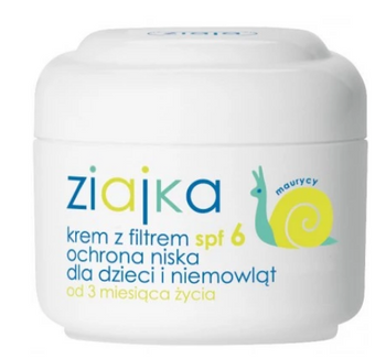 Ziajka Crema con filtro SPF 6, protezione bassa per bambini e neonati 50 ml