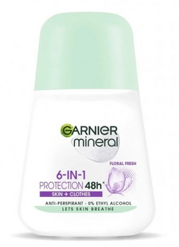 Garnier Mineral Proction 6IN1 Floral Fresh Roll-On Antitranspirant 50 ml