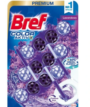 Bref Color Aktiv Purple Lavender 3 x 50 g Zawieszka do WC Barwiąca