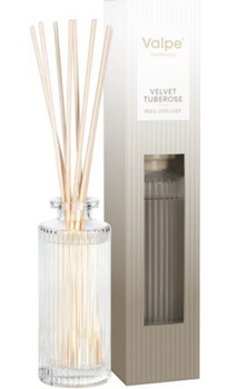 Bispol Diffusor Duftstäbchen in geripptem Glas 135 ml Velvet Tuberose