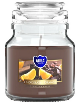 Bispol 120g Schokolade &amp; Orange-Duftkerze im Glas