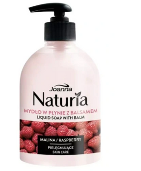 Joanna Naturia Liquid Soap with Raspberry Balm 500 ml pump