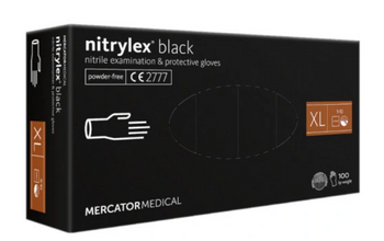 Mercator Nitrylex Black Rękawiczki jednorazowe nitrylowe XL 100 szt. Czarne