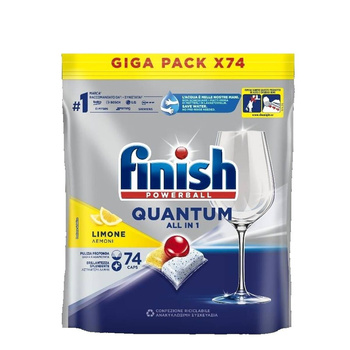 Finish Powerball Quantum Dishwasher Capsules Lemon 74 pcs