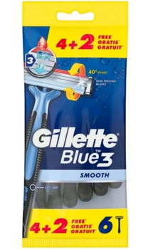 Gillette Blue3 Smooth Disposable Shaver 4+2 pcs