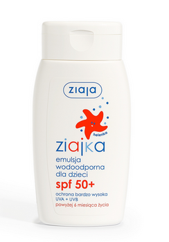 Ziajka Wasserfeste Emulsion für Kinder LSF 50+, sehr hoher UVA + UVB-Schutz, 125 ml