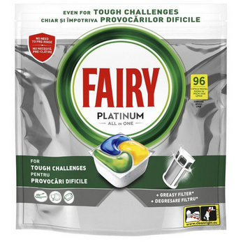 Fairy Platinum Lemon Dishwasher Capsules 96 tablets