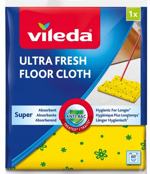 Vileda Microfiber floor cleaning cloth with silver ions! Yellow