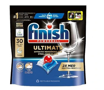Finish Powerball Ultimate All in 1 Tabs Dishwasher Capsules 30 pcs
