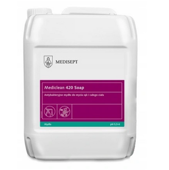 Mediclean 420 Scrub 5 L - antibacterial liquid soap for hand and body washing Odorless Medisept