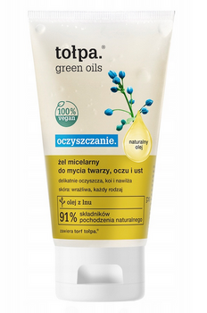 TOŁPA Green Oils Cleansing Micellar Gel for washing face eyes lips soothing irritation 150 ml