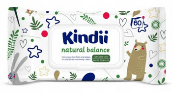Kindii Natural Balance wipes 60 pcs