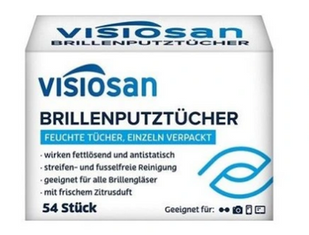 Visiosan Moistened Wipes for cleaning eyeglasses 54 pcs