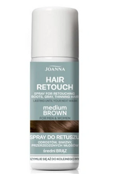 Joanna Hair Retouch Spray pentru retușarea rădăcinilor Castaniu mediu 75 ml