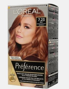 L'Oreal Paris Recital Opalescent Golden Blonde Hair Colour 7.23 Bali