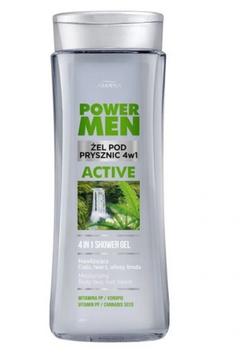 Joanna Power Men Gel de duș 4in1 ACTIVE Cânepă și Vit. PP 300 ml