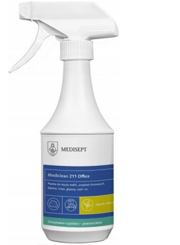 Mediclean 211 Office 500 ml Spumă pentru curățarea echipamentelor de birou, monitoarelor, mobilierului. Sticlă cu pulverizator Medisept