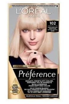 L'Oreal Paris Feria Preference Hair Colour 102 Very Light Pearl Blonde