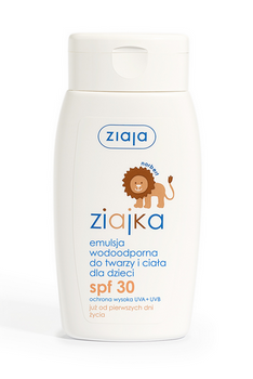 Ziajka Waterproof face and body emulsion for children spf 30 125 ml