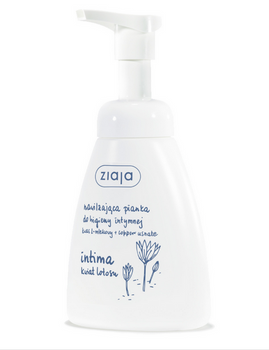 Ziaja Intima Schiuma idratante per l&#39;igiene intima Fiore di Loto Acido Lattico + Rame Usnate 250ml