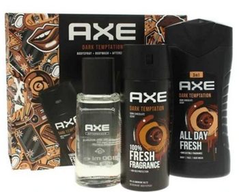Axe Dark Temptation Set cadou pentru bărbați Gel de duș 250 ml + Deodorant spray 150 ml + Aftershave 100 ml