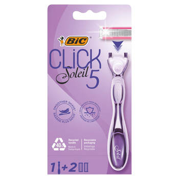 Bic click soleil5 2+1 cartridge razor (2 cartridges + handle)