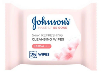 Johnson's Pampering Makeup Remover Wipes Refreshing Normal Skin 25 pcs