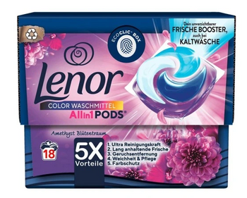 Lenor All-in-1 18 Amethyst Color Washing Capsules