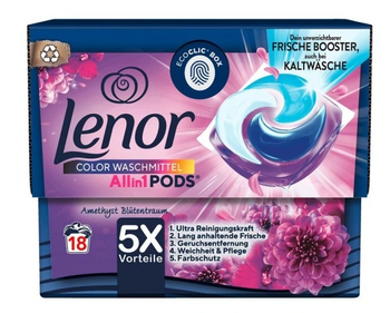 Lenor All-in-1 18 Amethyst Kapsułki do prania Color