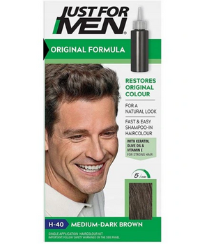 Just For Men Medium Dark Brown H40 Hair coloring shampoo Medium Dark Brown 60g