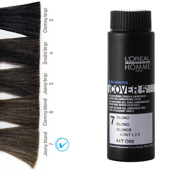 Loreal Homme Cover 5 tintura per capelli tonificante 7 Biondi 50ml