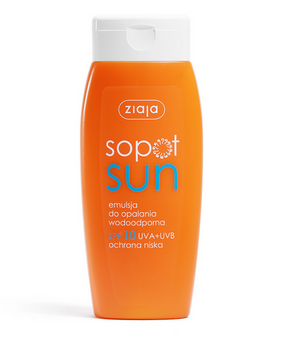 Ziaja Sopot Sun Emulsione solare waterproof SPF 10 UVA + UVB protezione bassa 150ml