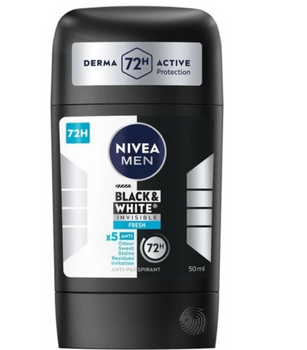 Nivea Men Black &amp; White Fresh Antiperspirant stick pentru bărbați 50 ml
