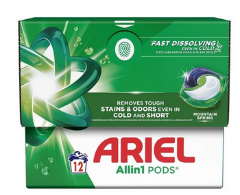 ARIEL Mountain Spring laundry capsules 12 pcs