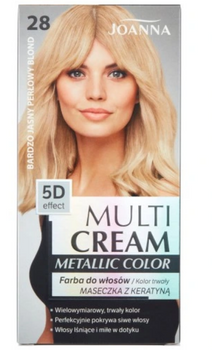 Joanna Multi Cream Color Metallic Farba do włosów Bardzo Jasny Perłowy Blond 28
