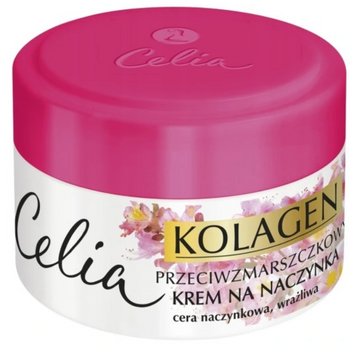 Celia Krem Kolagen Przeciwzmarszczkowy do Twarzy na Naczynka Dzień Noc 50 ml