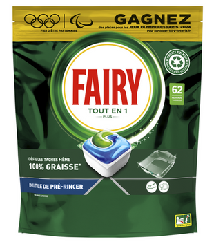 Fairy All in One Dishwasher capsules Regular 62 pcs