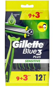 Gillette Blue3 Plus Sensitive 9+3 szt