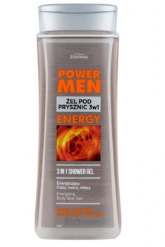 Joanna Power Men 3-in-1 ENERGY Black Pepper and Guarana Shower Gel 300 ml