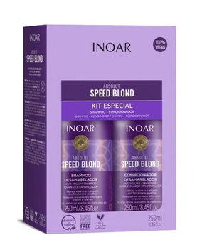 INOAR DUO Speed ​​​​Blond Shampoo 250 ml + Balsamo 250 ml