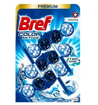 Bref Color Aktiv Chlorine 3 x 50 g Suspensie colorantă pentru toaletă