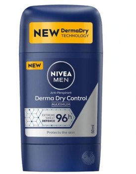 Nivea Men Derma Dry Control Antyperspirant w sztyfcie dla mężczyzn 50 ml