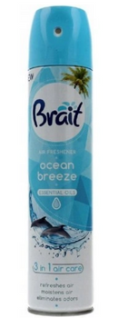 Brait Air Freshener Aerosol 3in1 Ocean Breeze 300ml
