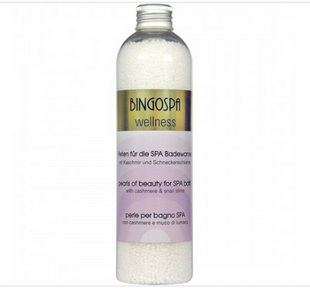BingoSpa Perle di bellezza per il bagno SPA cashmere e bava di lumaca Perle da bagno 230g