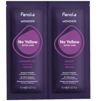 Fanola Wonder No Yellow Shampoo+Maske 2x15 ml