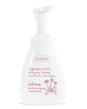 Ziaja Intima Pianka łagodząca dla dziewczynek i nastolatek do higieny intymnej kwiat stokrotki + kwas L-mlekowy 250ml