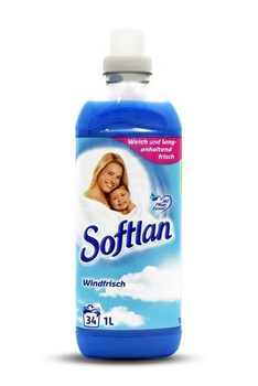 Softlan fabric softener with a wind scent 1L Blue